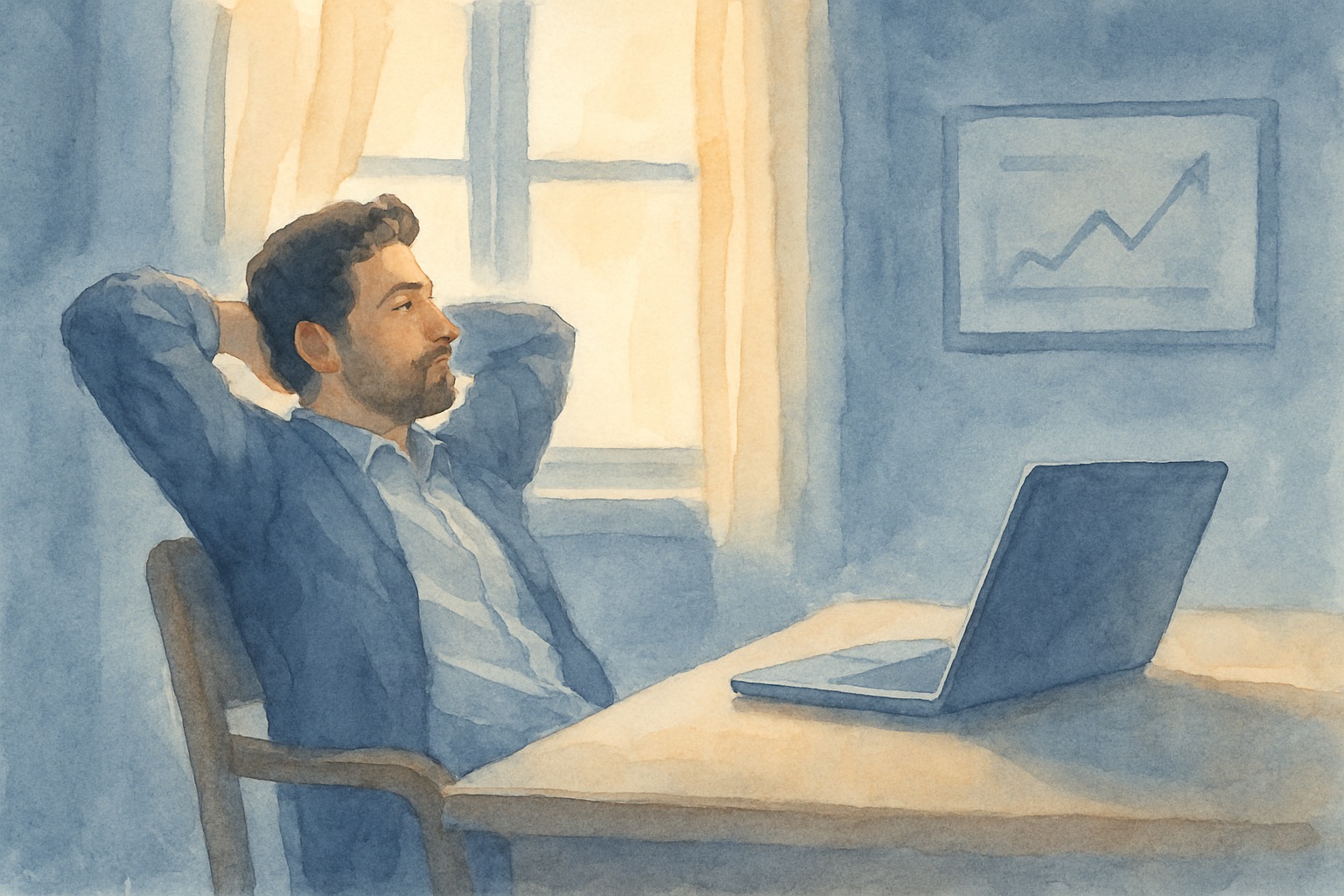 Watercolor illustration of an engineering team monitoring AI agent dashboards with data flowing across screens