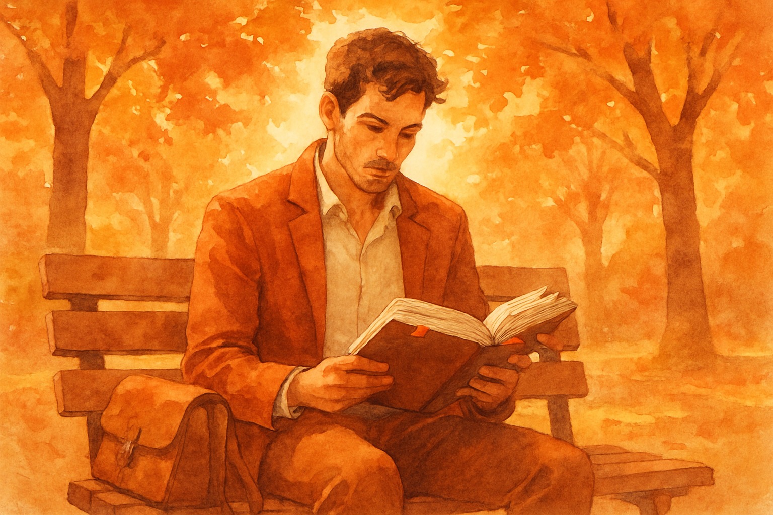 Watercolor illustration of developers at a cafe terrace with LLM layered diagram on whiteboard — Terra Cotta style