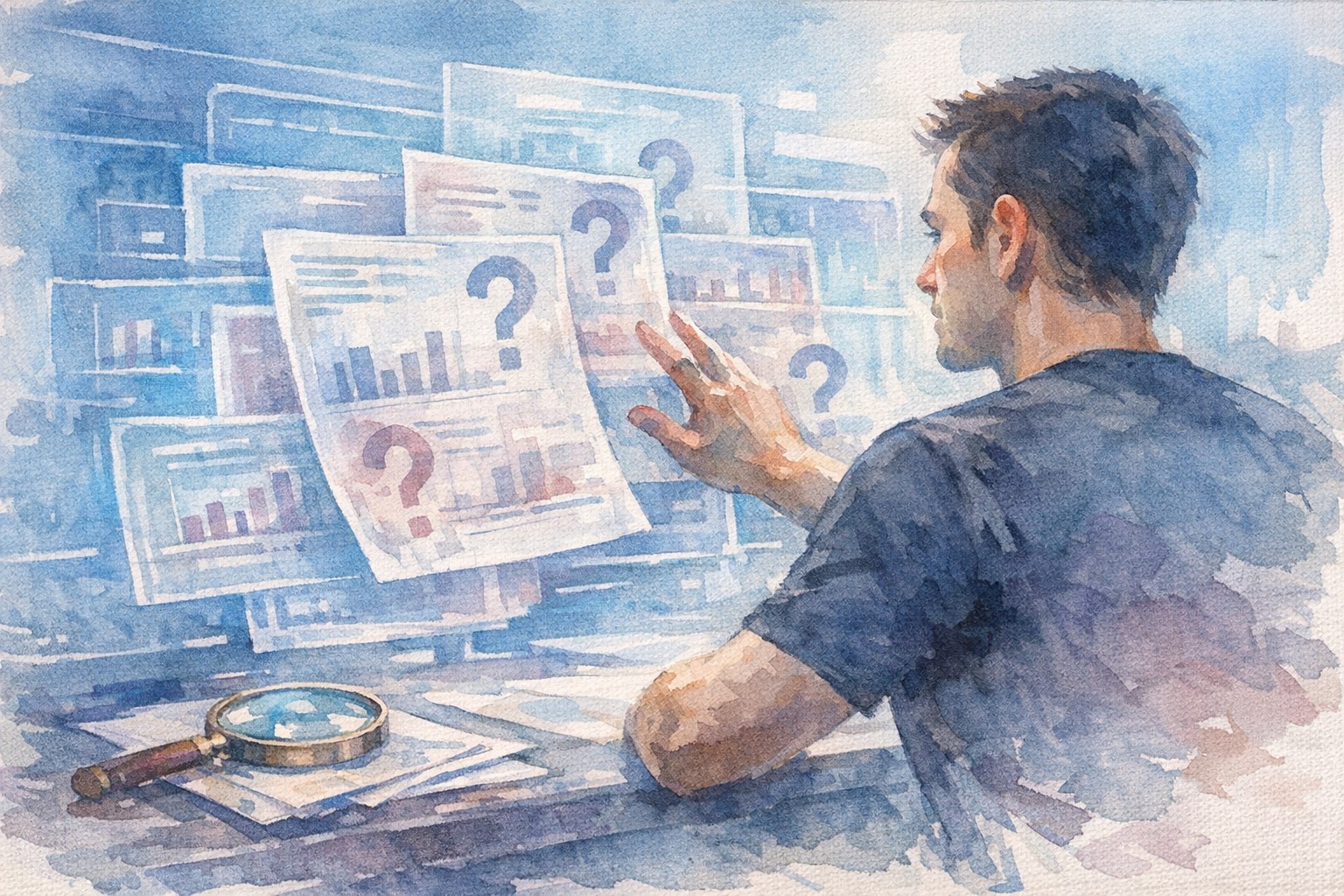 Illustration of a balance scale tilted by invisible weights, representing hidden biases in AI evaluation systems