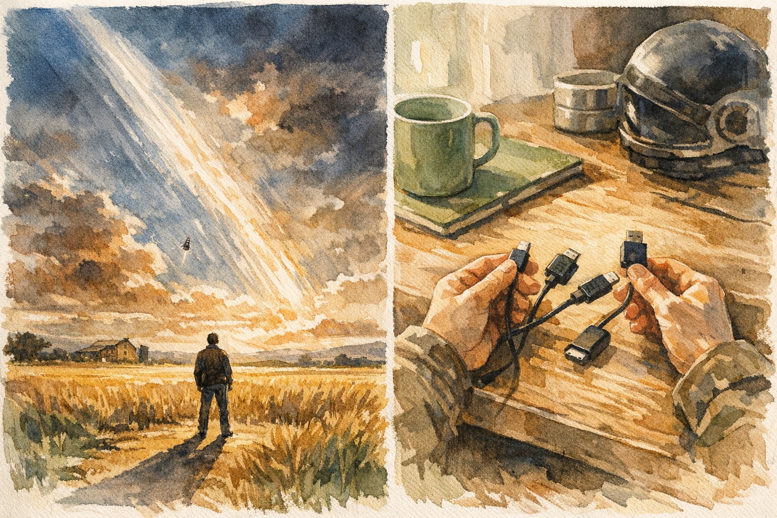 Person connecting different shaped puzzle pieces together